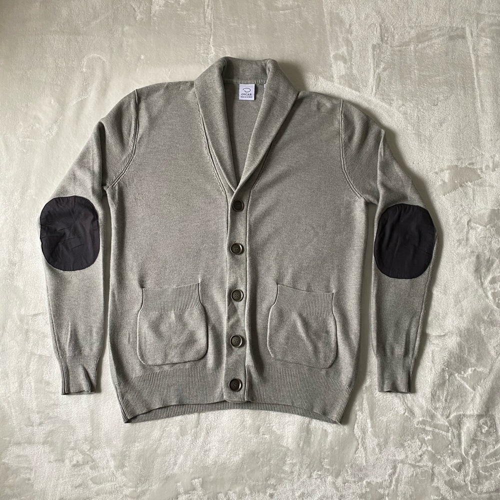 Oscar De La Renta Men’s Grey Cardigan Sweater